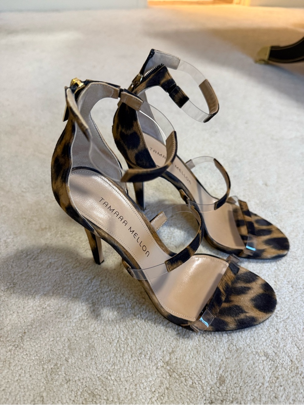 Tamara Mellon Leopard-Print Ankle-Strap Stiletto Sandals - Brown/Black